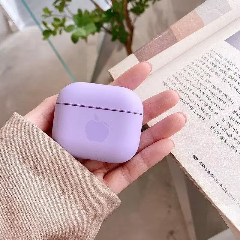 Cute Solid Color Earphone Case for Airpods Pro 3 2 1 Cases Hard PC Luxury Matte Texture Protective Cover for Airpod Case