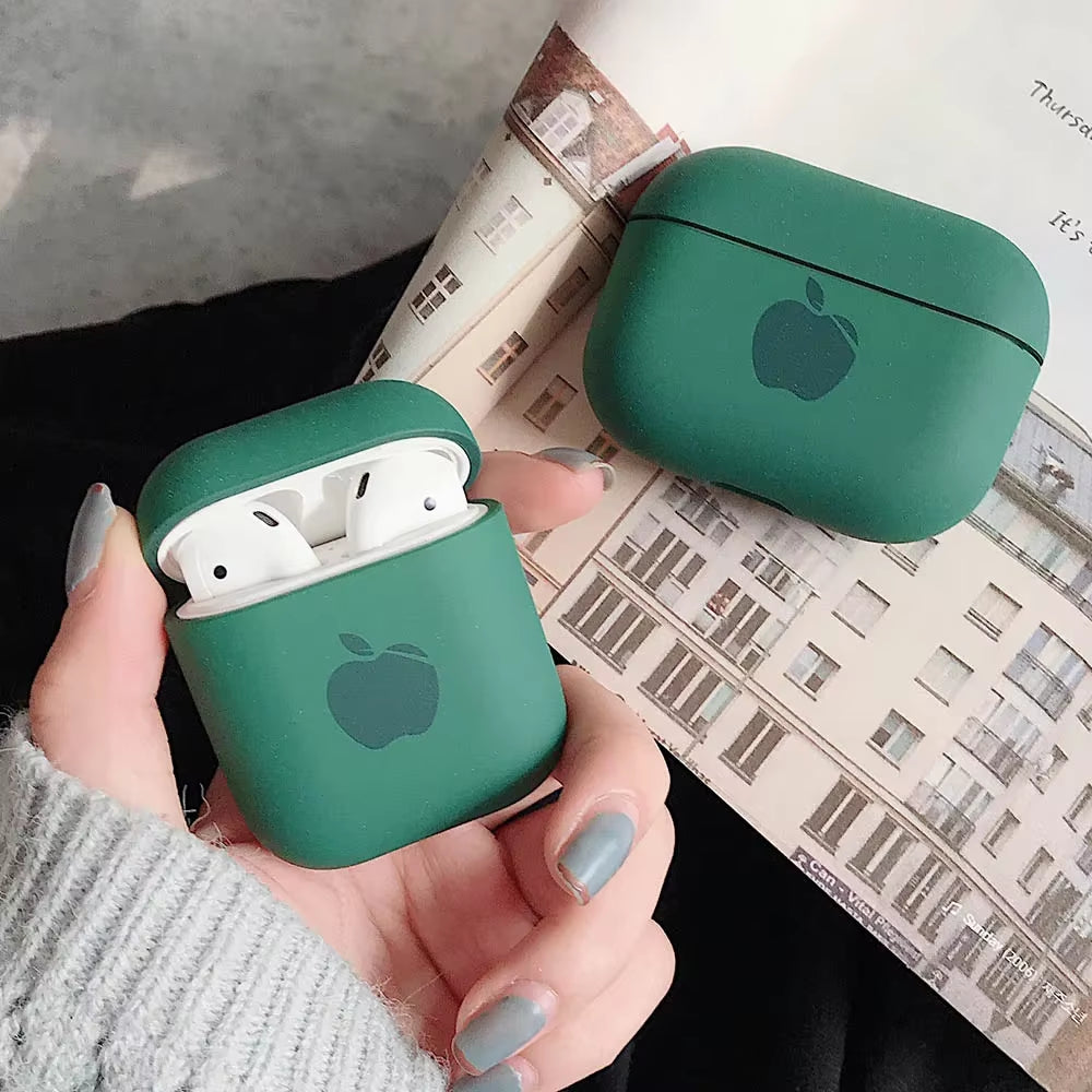 Cute Solid Color Earphone Case for Airpods Pro 3 2 1 Cases Hard PC Luxury Matte Texture Protective Cover for Airpod Case